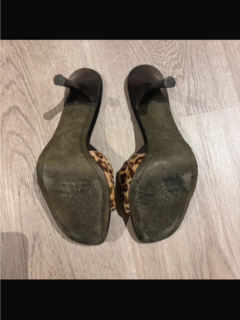 Donald j. Pliner vintage y2k mcbling cheetah buckle kitten heels - Picture 8 of 10